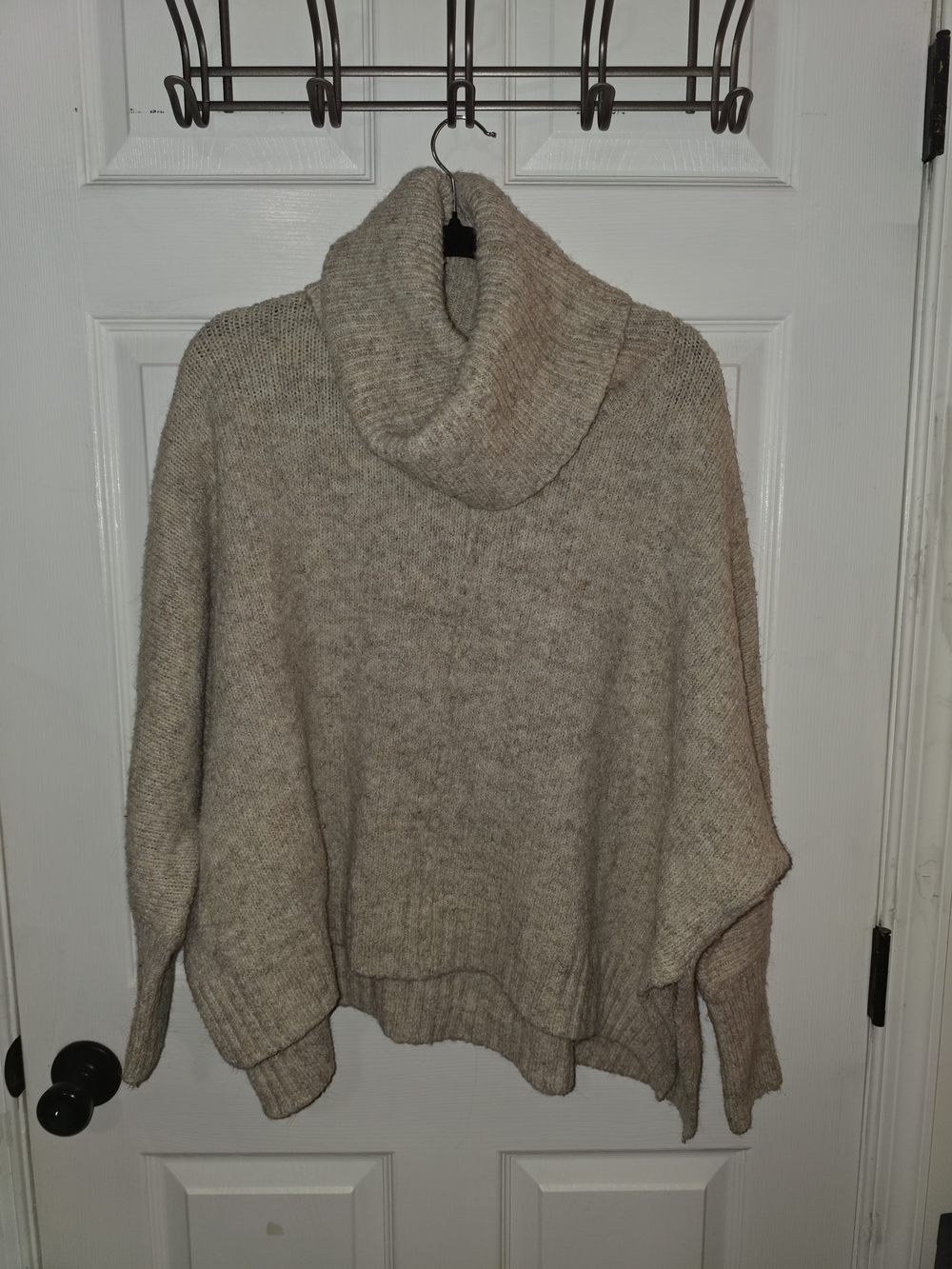 Ruby Moon Cozy Turtleneck Oversized Sweater - Beige